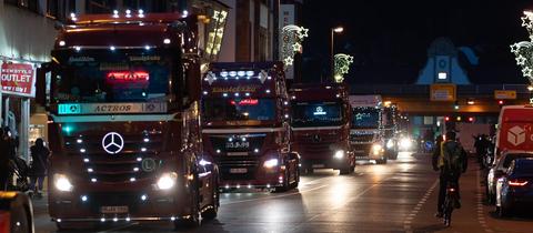 Ralfs Lichter-Laster fahren durch Marburg