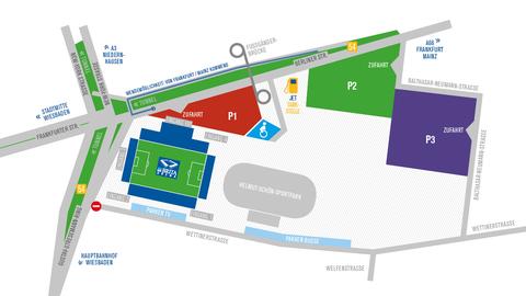 Parkplatzplan Brita Arena