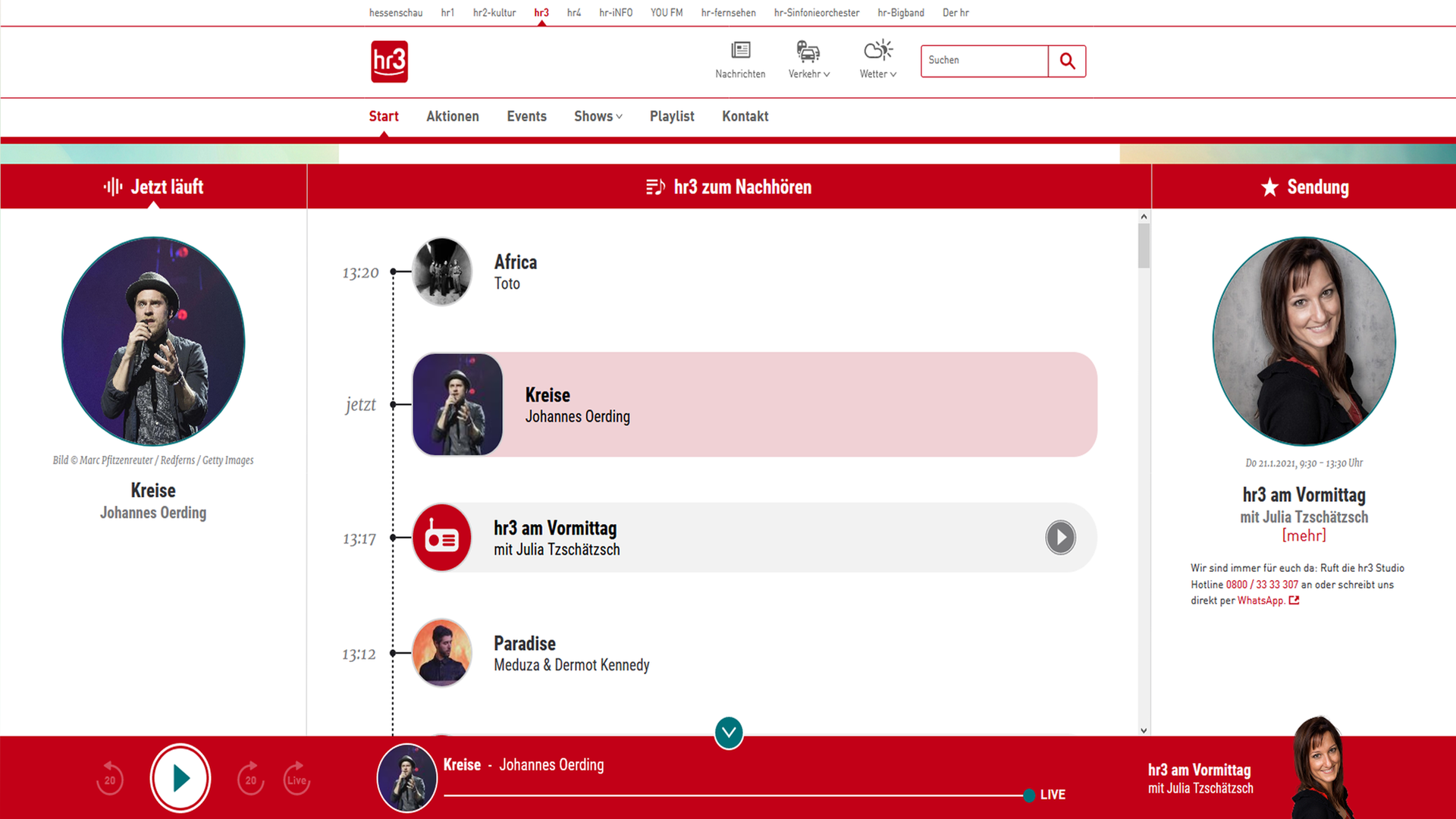 hr3 online hören Das kann der neue Player fürs Webradio